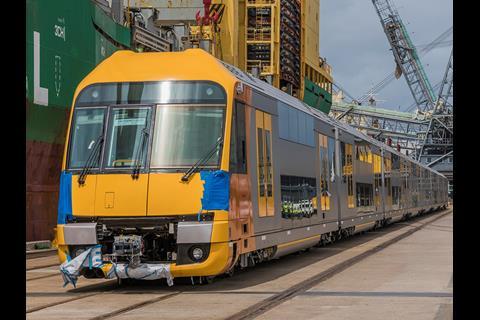 The first of 24 eight-car Waratah Series 2 double-deck suburban electric multiple-units has been delivered.